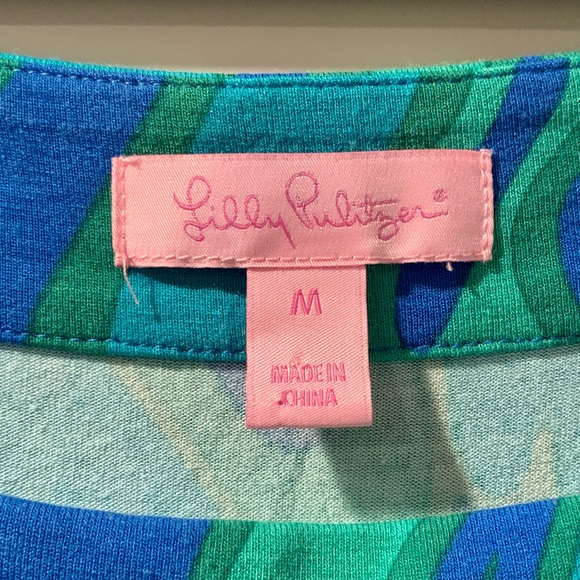 Lilly Pulitzer Newport Dress Out With A Big Bang Brewster Blu Size Medium - Picture 4 of 4